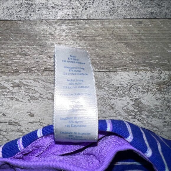 Ivivva by Lululemon Girl's Blue Striped Leggings Size 10 - Picture 4 of 6